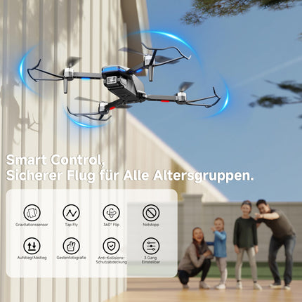 PLEGBLE Drone with 4K Camera for Kids, Mini Drone Adults, Brushless Motor FPV RC Drone with 5G WiFi, Altitude Hold, 3D Flip, Headless Mode, Flight Path, Toy Gifts for Boys Ages 8 and Up