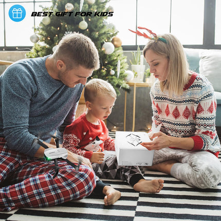 SIMREX Drone with 1080P Camera, One-Key Takeoff Drone, Waypoint Flying, Auto-Follow, 3D Flip, 3 Speeds, Remote Control Drone for Kids and Adults, White