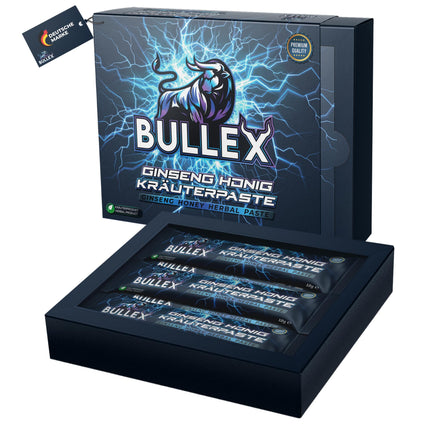 BULLEX Natural Preparation for Men – Herbal Blend Paste Extra Strong for Men – Gel for the active man with a high dosage of ginseng – 6 x 12 gram non-prescription Macun Honey Sachets