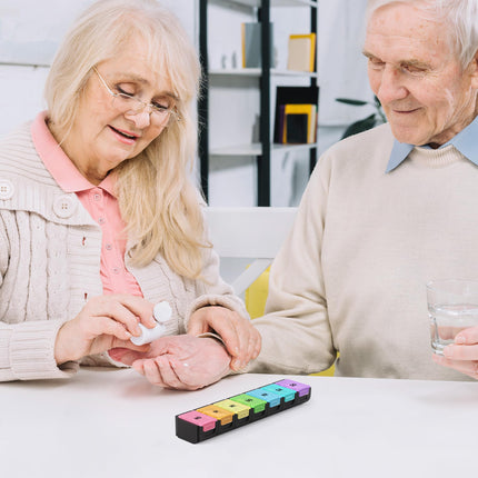 Opret Pill Box 7 Days German - Pill Box Rainbow Pill Box, Pill Box Tablet Organizer Weekly Box Medicine Box