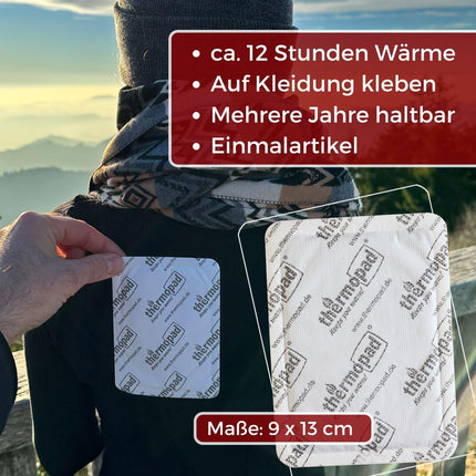THERMOPAD back warmer – THE ORIGINAL: 30 x heat pads for 12 hours of warmth | Ready-to-use pads | Extra warm heat cushion pads, also suitable as neck warmer, shoulder warmer &amp; kidney warmer