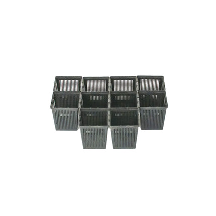 Inter Flowers GmbH Inter Flower -10 plant baskets, aquatic plant basket, 11 x 11 cm, for garden ponds, suitable for pond plants such as water lilies, plastic, pond plant basket, garden pond