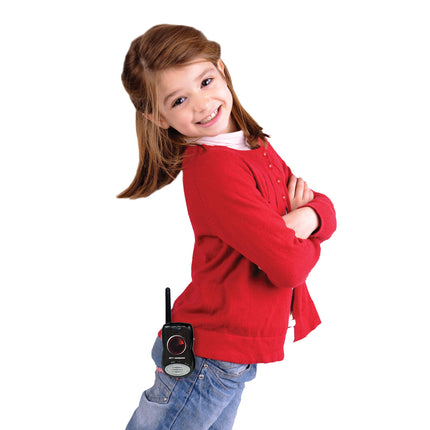 Lexibook, Spy Mission, Talkies-Walkies 200m, Communication Game for Children, 2 Communication Channels, Belt Clip, Black/Red, TW12SPY