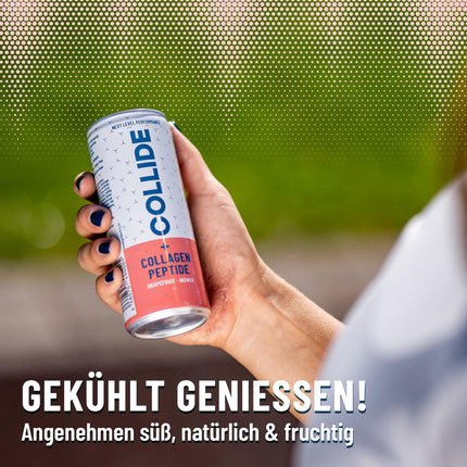 COLLIDE Collagen Drink – Best before: 13.05.2025 – Mint-Lime – 24 x 250ml – Sugar-free – With collagen hydrolysate peptides, vitamins B6 &amp; B12, folic acid, biotin &amp; caffeine – Incl. €6 deposit