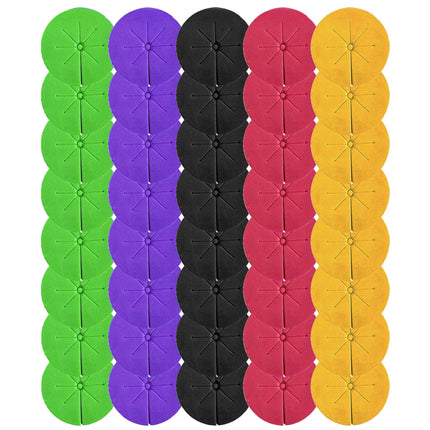 LONGHAO 40 pcs Garden Clone Collars Hydroponics Sponges Garden Clone Collars Neoprene Foam Inserts, 8 Spokes, DIY Foam Cloner Insert, Clone Collar for Net Pots, Hydroponics (5 Colors)