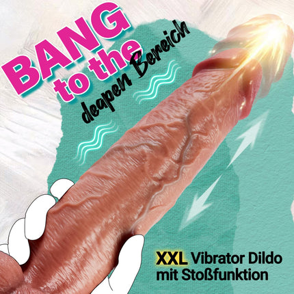 Realistic Vibrator Dildo for Women Large Anal Silicone XXL Dildo with 10 Vibration Modes and 7 Thrusting Functions G-Spot Vibrators with Strong Suction Cup 27cm Sex Toy for Women and Men