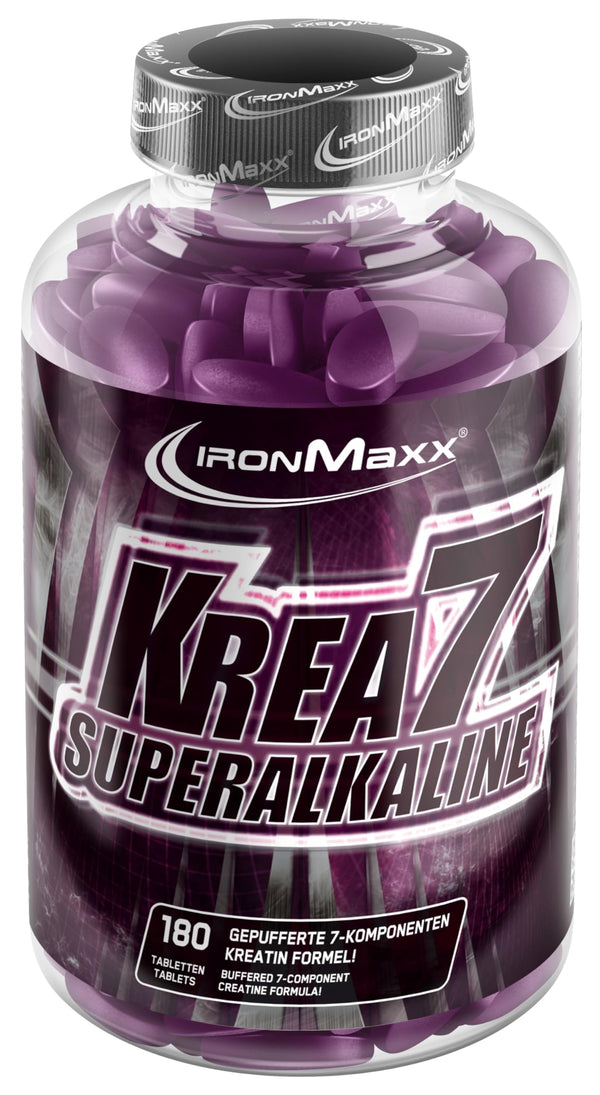 Krea7 Superalkaline Creatine Tablets 180 pcs. - 1590mg creatine per tablet, with a high-dose 7-component formula, vegan &amp; sugar-free creatine
