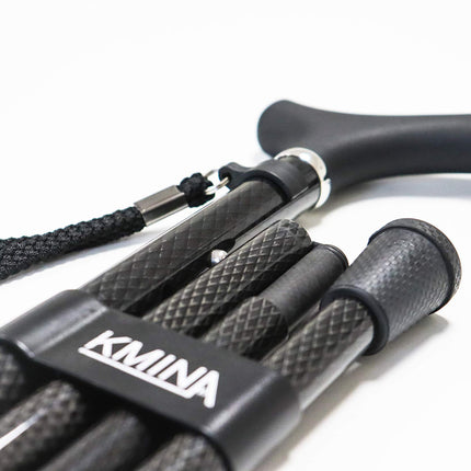 KMINA PRO - Walking Stick Folding Carbon, Women's Height Adjustable, Men's Elegant, Walking Stick Black, Lightweight, Foldable, Carbon Fiber