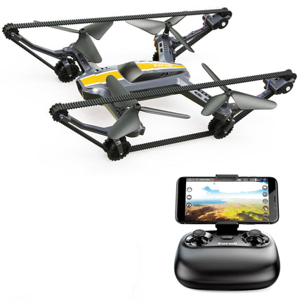 X-TANKCOPTER Hybrid Quadcopter - Tank - Drone, HD Camera, Smartphone App, VR Glasses FPV, 2.4 GHz, Children's Toy, Remote Control