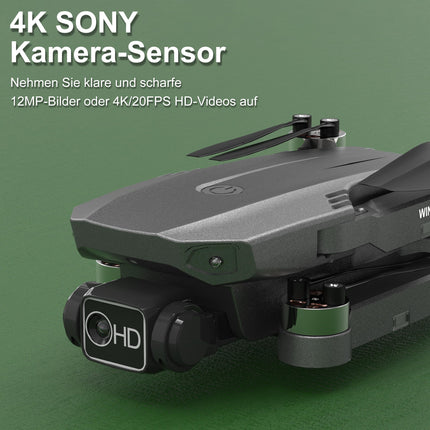 Wipkviey B12 Drone with 4k Camera, GPS Drone with One-Click Return, FPV RC Quadcopter for Beginners, Brushless Motor, Low Battery Return, 50 Min Flight Time with 2 Batteries, Under 249g, C0