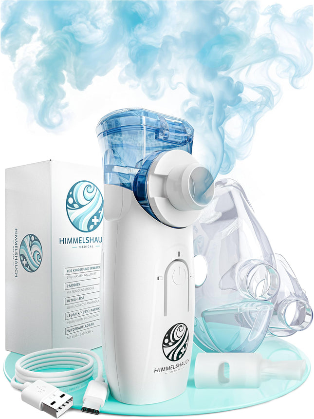 HIMMELSHAUCH MEDICAL Inhaler for children and adults | Electric inhalers | Inhalation device for babies | Ultrasonic nebulizer inhaler for children