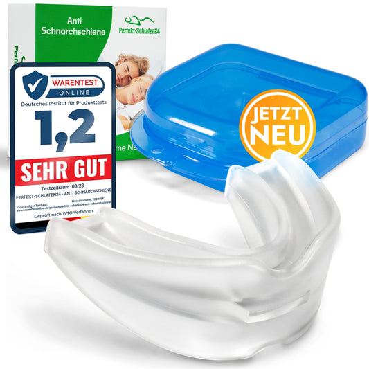 1 x Premium Aufbissschiene gegen Bruxismus - Schnarchschiene gegen Schnarchen - Schnarchstopper - Anti schnarch Knirscherschiene für Nacht - Schnarchfrei mit anti Schnarch Zahnschiene (Premium)