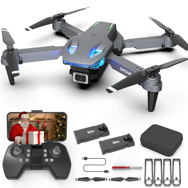 Wipkviey T28 Drone with Camera for Beginners, Foldable Quadcopter for Adults, FPV RC Drones with 3D Flips/Altitude Hold/Gesture Selfie/Waypoint Flight, Gifts for Kids Boys/Girls, 2 Batteries