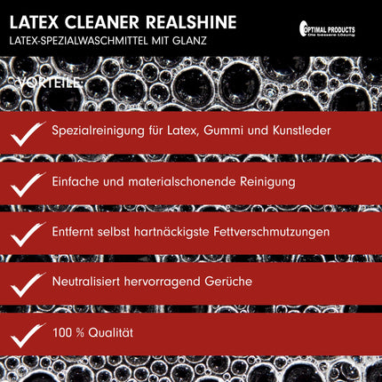 Optimal Products Special Latex Cleaner 1 LI Latex Care Detergent with Shine | Odorless Latex Cleaner Vegan | Special Detergent for Latex Clothing | Also Cleaner for Rubber and Artificial Leather
