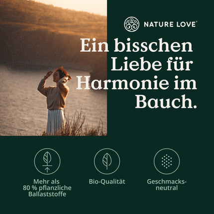 NATURE LOVE® Organic Acacia Fiber Powder – 360 grams – 80% fiber, soluble, tasteless &amp; versatile – 60 servings – vegan, laboratory-tested &amp; produced in Germany