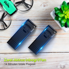 Loolinn | Drone with Camera as a Gift for Kids - Mini Drone Remote Controlled with Video &amp; Photos/Adjustable Camera/Two Batteries/C0 Certified (Gift for Boys and Girls)