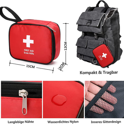 HONYAO® First Aid Kit, Mini Travel First Aid Kit 90 Pieces, Emergency Bag Emergency Kit Small for Outdoor Home Car Workplace Camping Motorcycle Bicycle Hiking Emergency