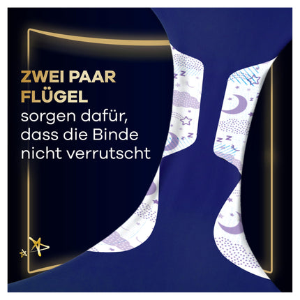 Always Ultimate Night Sanitary Pads (Size 6) with Wings 18 Count, Super Absorbent, For Periods