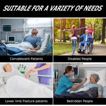 LOSCHEN Transfer Board for Patient Lifts, Patient Transfer Board with Eight Handles, Suitable for Obese People, Elderly People and Patients Who Need to Be Transferred (Blue 100 * 120cm)