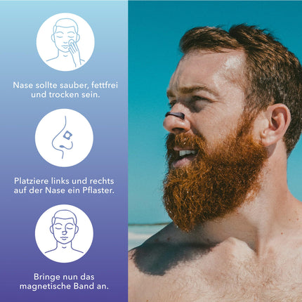 Nasal Strip Magnet (15 days) - Magnetic nasal strip with superior adhesive - Magnet Strips Nose for better breathing - Real snore stopper