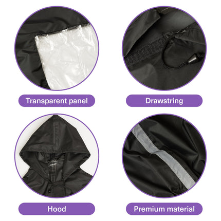 Bramble - Universal mobility scooter poncho with hood &amp; viewing window for rain protection - Rain cape for e-scooters &amp; mobility scooters - Weatherproof, stable &amp; robust
