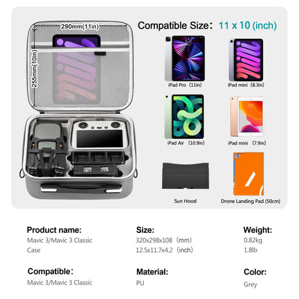 Tomat Bag for DJI Mavic 3 Classic Accessories, Portable Travel Carrying Case for DJI Mavic 3 Fly ‎More ‎Combo, Compatible with DJI RC/RC-N1