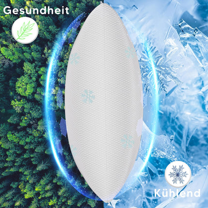 CloudÉtoile Memory Foam Pillow - Height Adjustable Orthopedic Pillow with Shredded Memory Foam Ergonomic Neck Pillow, Side Sleeper Pillow 50x30cm