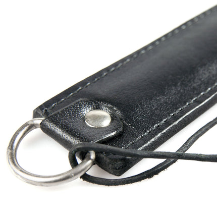 TOP quality - 44.0 cm large HANDMADE BUFFALO LEATHER SLAPS - 100% high-quality buffalo leather - 44.0 cm long/Erotic paddle or whip for SM, BDSM and bondage, black