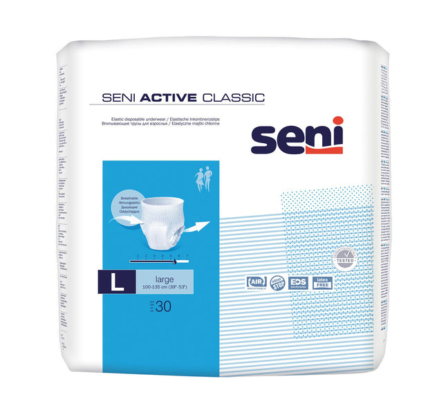 Seni 14743 Active Classic Pants Large with 5.5 drops waist circumference 100 to 135 cm, 30 pieces