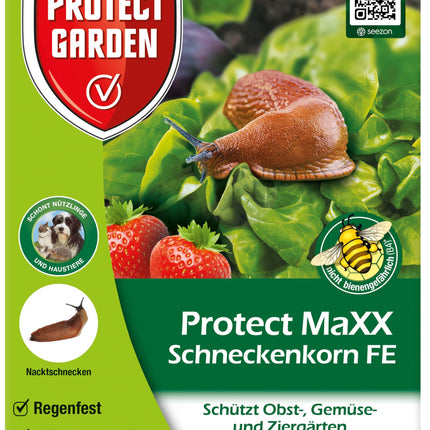 PROTECT GARDEN Protect MaXX Slug Pellets FE, rainproof, reliable slug control on vegetables, fruit, and ornamental plants, 1.2 kg folding box for up to 315 m²