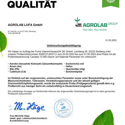Lactase 13,000 Depot - 365 tablets with depot effect (Sepismart® Slow Release) - High dosage with 13,000 FCC units - For lactose and milk intolerance - No unwanted additives