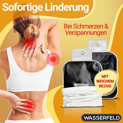 WASSERFELD® Moor Pillow for Microwave - High-quality microwave heat pad including cover - Therapeutic moor pillow for neck, shoulders, back &amp; stomach - Moor heat pad against tension