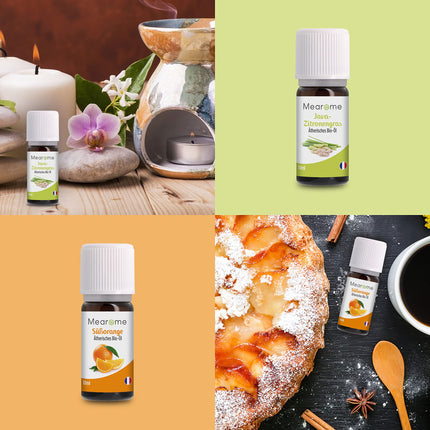 ESSENTIAL OILS SET ORGANIC-Certified Fragrance Oil Pure 100% Natural, Aroma Diffuser Ravintsara Lavendin Peppermint Oil Lemon Eucalyptus Oil Sweet Orange Oil Aromatherapy Gift Idea Massage Oils Gift Set