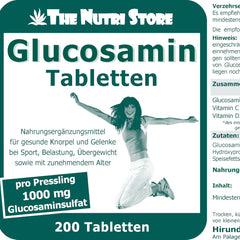 Glucosamine 1000 mg per tablet - 200 tablets - 6-7 month supply