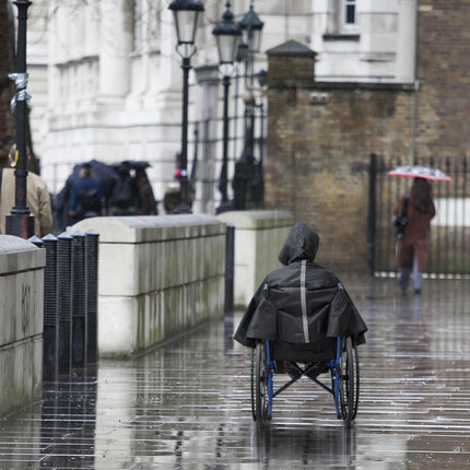 Bramble - Universal Wheelchair Poncho for Rain &amp; Wind Protection - Rain Cape for Wheelchair Users - Robust &amp; Waterproof
