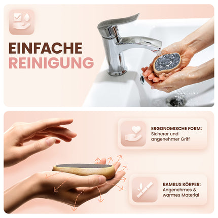 BAMBUA Callus Remover - [100% Anti-Callus Effect] Foot Callus Remover - For Foot Care for Beautiful Feet - Effective Nano Glass - Professional Pedicure - Premium Callus File (Black)
