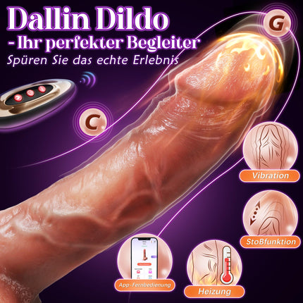 Classic dildo for women with app, vibrator vibration for women with 9 thrust functions, 22cm penis dildos sex toys for women, liquid silicone anal vibrators for men with strong suction cup