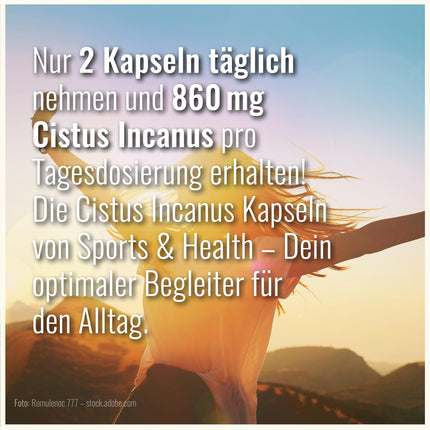Cistus Incanus Capsules - 180 Capsules - 860mg per daily dose - Vegan - Rockrose Capsules - Cystus