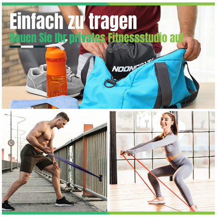 Resistance Bands, 4 Different Levels Resistance Bands with Door Anchor and Handles, Fitness Bands for Strength Training, Workout, Physiotherapy, Yoga for Men and Women