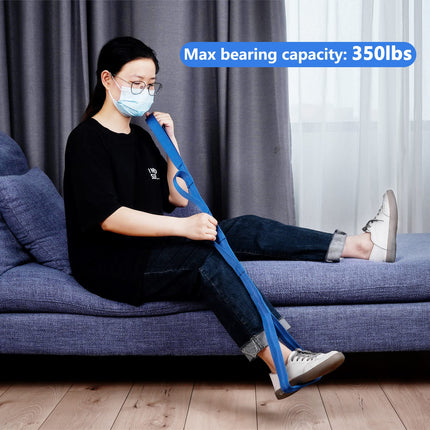 Standing aid bed for seniors and disabled people - High-quality aid for recovery after hip surgery - Easy to use - Aluminum rods (Blue)