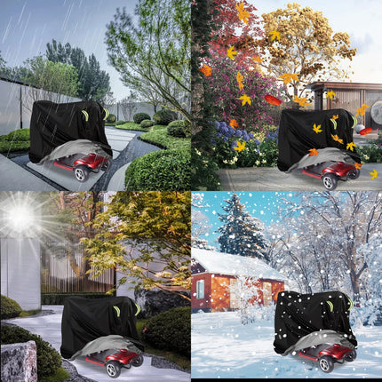 MaxAwe 170x 61x117cm Mobility Scooter Cover, Waterproof Mobility Scooter Cover, 420 Oxford Cover Heavy Duty Mobility Scooter Cover with Elastic Band for Disabled Scooter Protective Cover