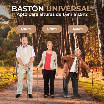 Walking stick walking aid walking stick beech derby handle gold-colored decorative band rubber capsule color dark brown length selectable load capacity up to 100kg weight approx. 330g for more walking security