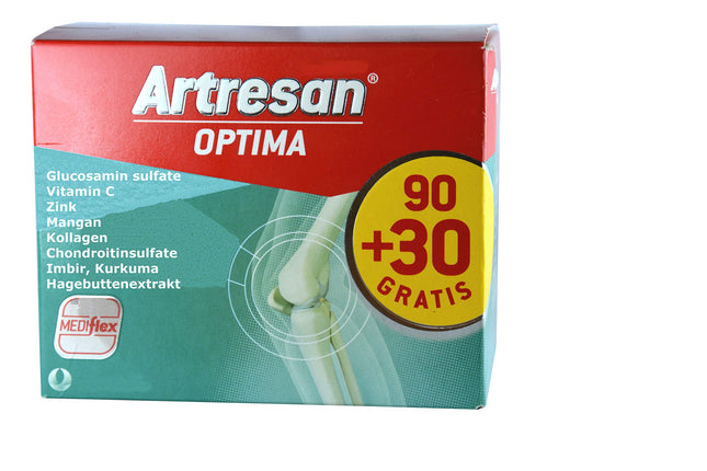 Artresan optima joints, 120 capsules, 9 ingredients: including glucosamine, collagen, vitamin C, ginger, rosehip, over a month's supply, joint, orton flex, joint capsule