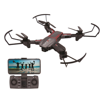 FLYBOTIC - WiFi Foldable Drone with HD Camera (1280×720 pixels) + Storage Bag - 4 Control Channels - Battery Included - Drone for Kids and Adults - Indoor/Outdoor - Ages 14+