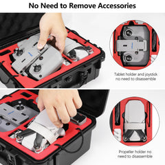 FPVtosky 8-in-1 Accessory Kit for DJI Mini 4K/Mini 2/Mini 2 SE Drone: Double-layered carrying case, tablet mount, RC-N1 strap, landing gear, propeller holder, 2 control sticks, 2 data cables, digital sticker