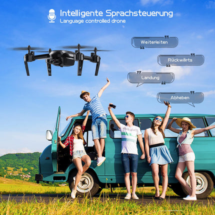 Wipkviey Drone with 1080P HD Camera, T6 FPV RC Quadcopter with 2.4G WiFi Transport Live Video, Altitude Hold, Headless Mode, 2 Batteries, 28-32 Min Flight Time, for Adults Beginners