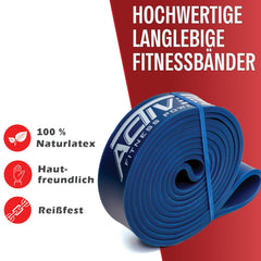 ActiveVikings® Pull-Up Fitness Bands | Perfect for Muscle Building and Freeletics Calisthenics | Fitness Band Pull-Up Bands Resistance Bands (C - Blue : Medium (Medium Resistance))