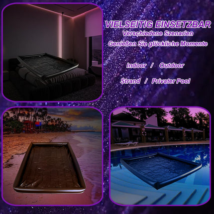 Love Blanket Waterproof for Sex 180x200 Inflatable Erotic Bed Sheet Sex Blanket for Couples Soft Waterproof Blanket for Sex BDSM Love Bed with Electric Air Pump EU Plug