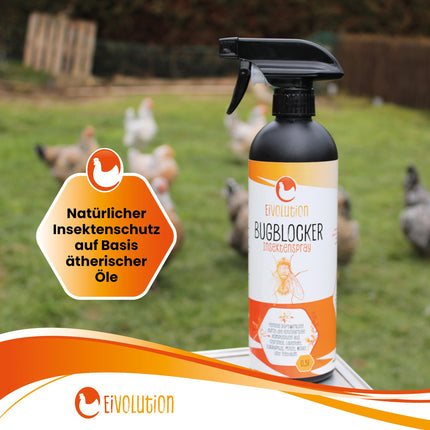 Eivolution Bug Blocker - Natural Insect Repellent (500ml) - Against mosquitoes, horseflies, ticks and grass mites