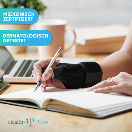 Health Press® Thumb Brace – Breathable Thumb Splint – Universal Thumb Protection Right/Left – Thumb Brace for the Thumb Saddle Joint – Thumb Support – Medically Certified Thumb Orthosis